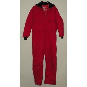 Vtg WearGuard Men’s Large Regular Insulated Coveralls Red Cotton Blend Made USA